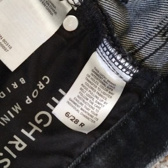 Lucky Brand Bridgette Y2K Zip High Rise Crop Mini Boot size 6/28R - Picture 7 of 15